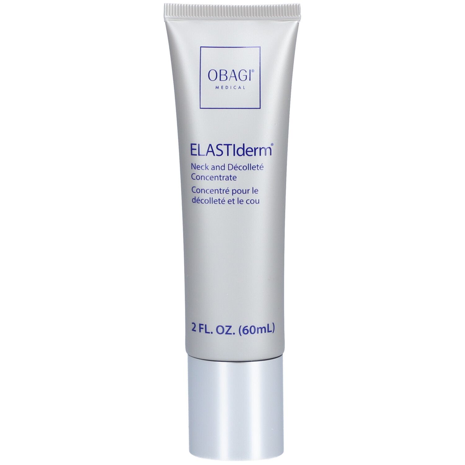 Concentré Obagi ELASTIderm pour le cou et le décolleté. Tube avec bouchon argenté. 2 Fl. Oz. (60ml).