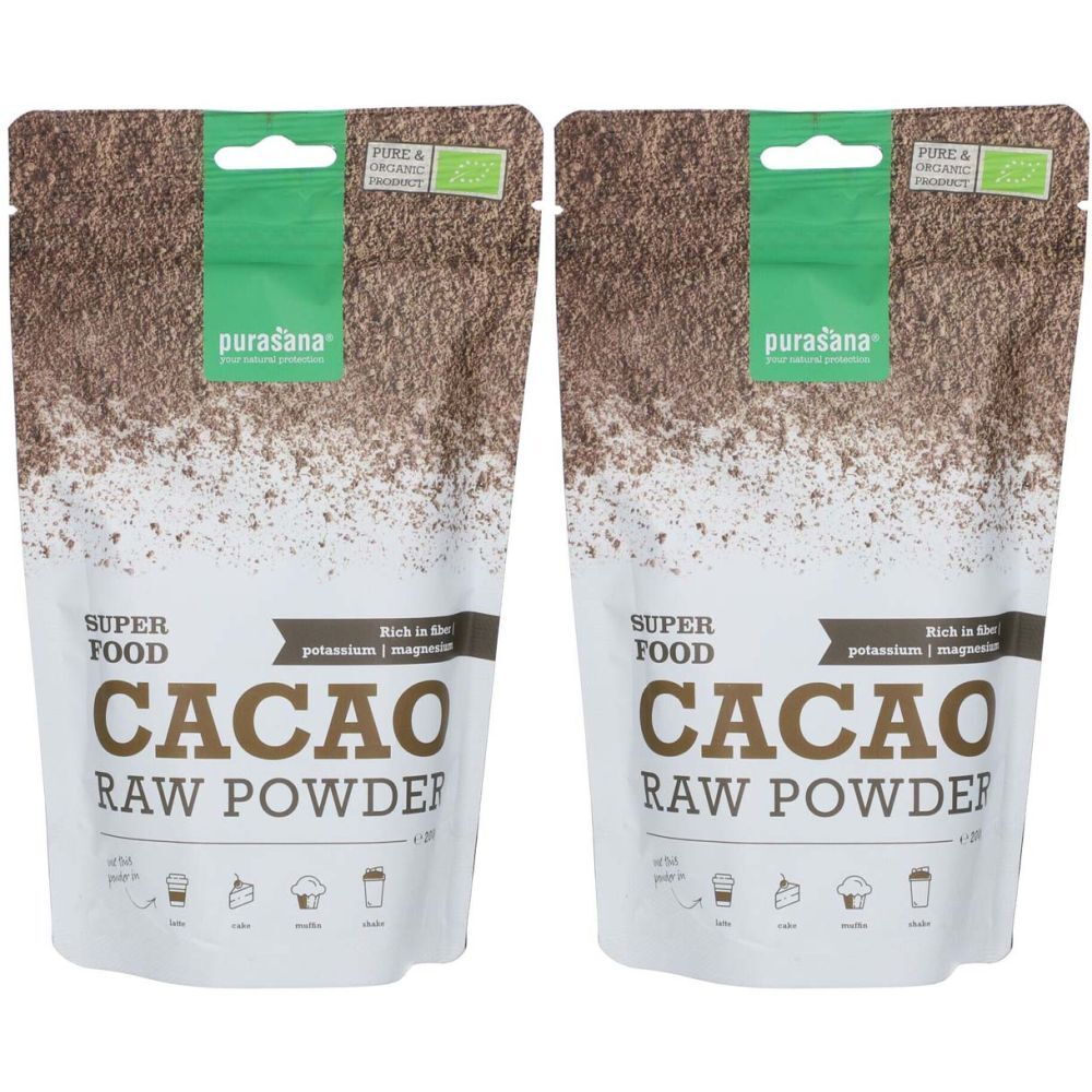 Purasana® Cacaopoeder 2x200g x2 2x200 g