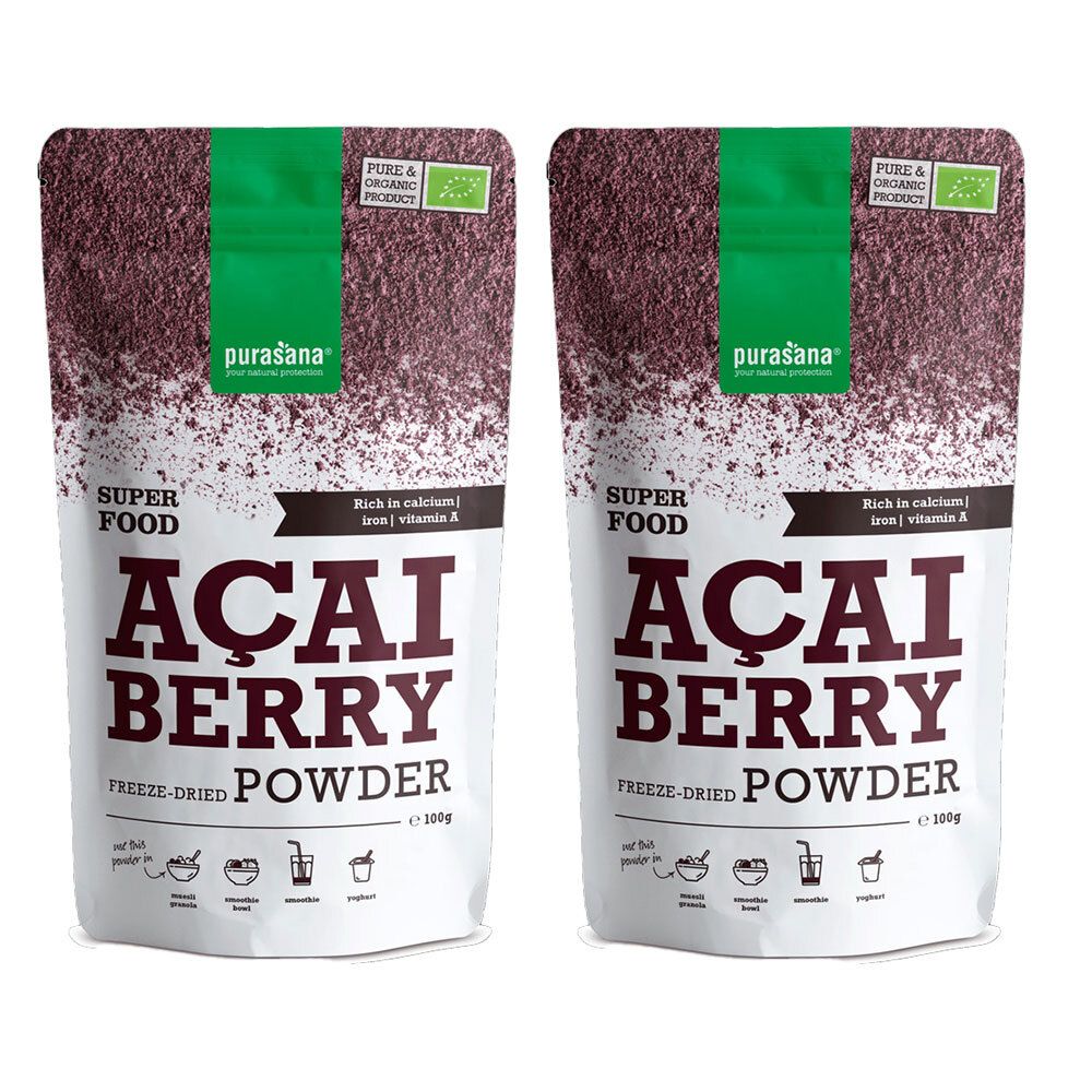 Purasana® Açaibes Poeder x2 2x100 g Pulver