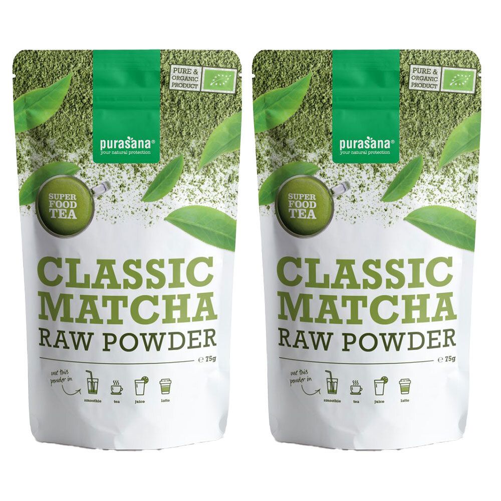 Purasana® Classic Matcha Poeder x2 2x75 g Pulver