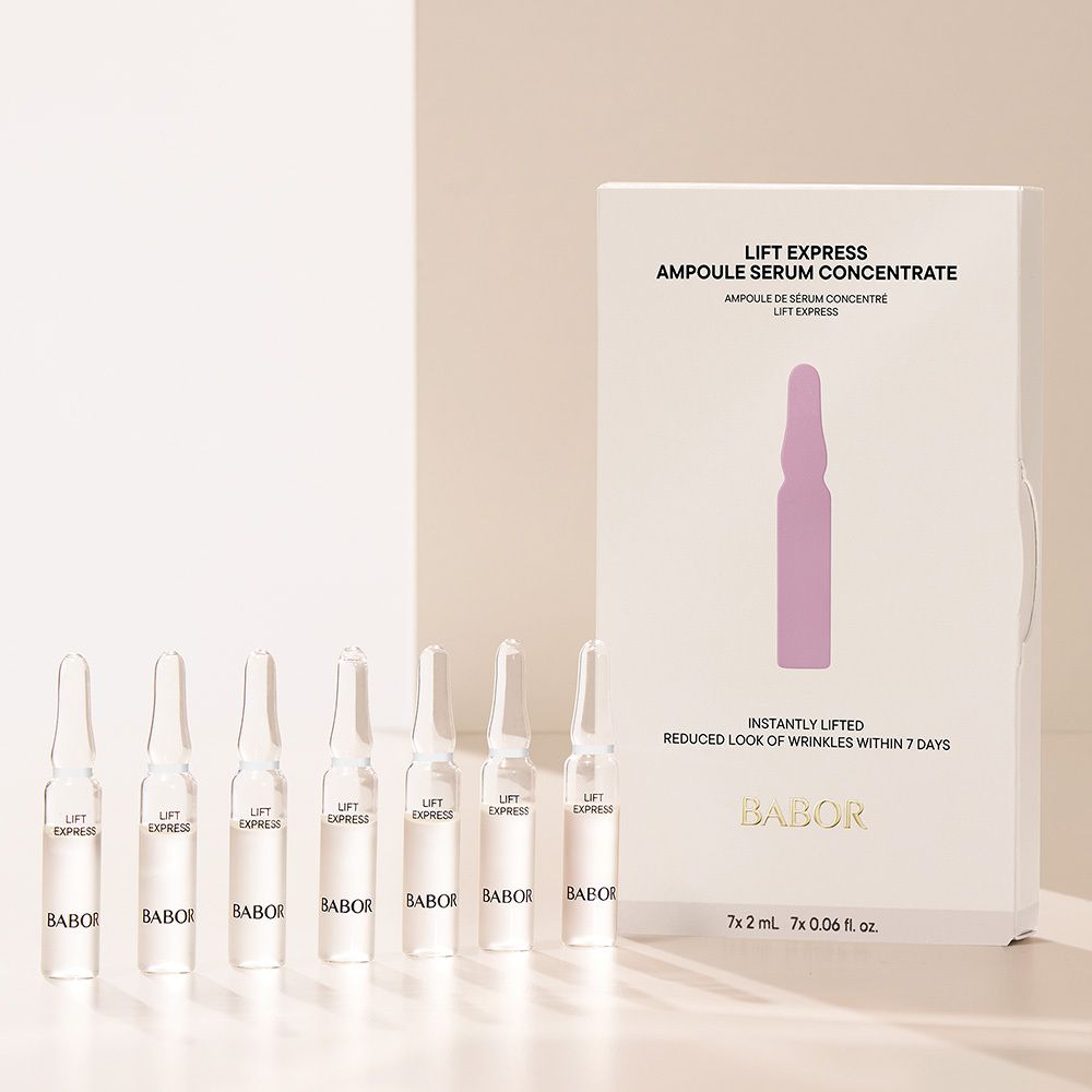Babor Lift Express Ampullen-Verpackung: Seitenansicht mit Siegel.