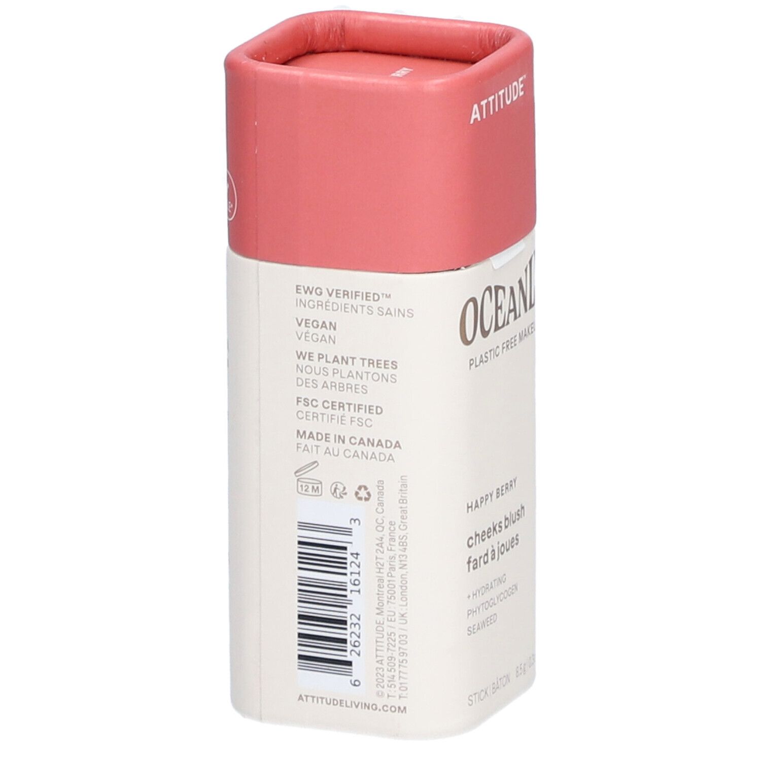 Attitude Oceanly Cheeks Blush Stick Happy Berry