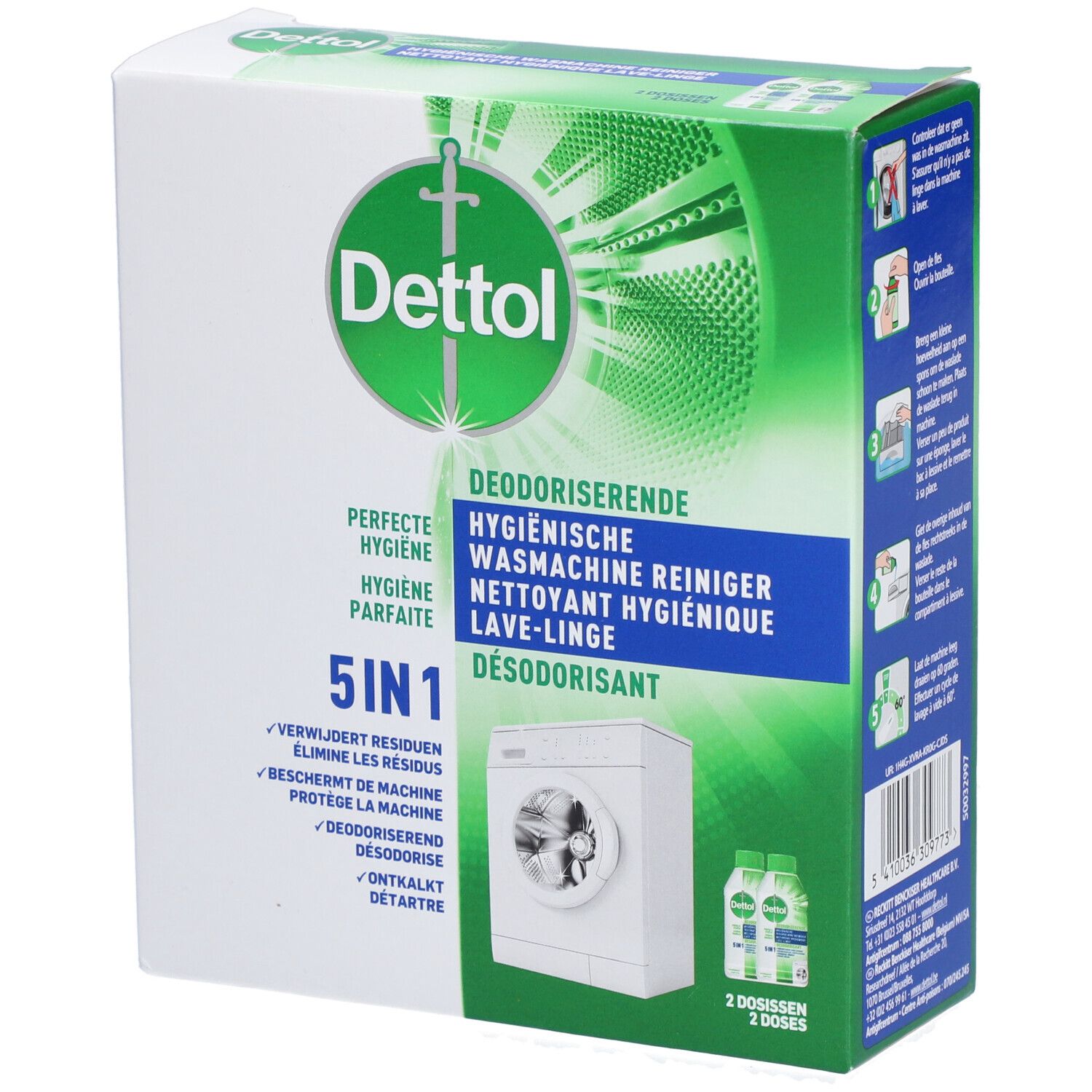 Dettol Nettoyant Hygiénique Lave-Linge Désodorisant DUO