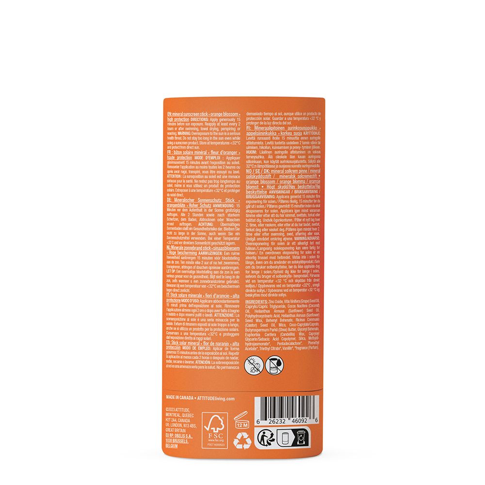 Attitude Sunly Sonnencreme Orangenblüte SPF30