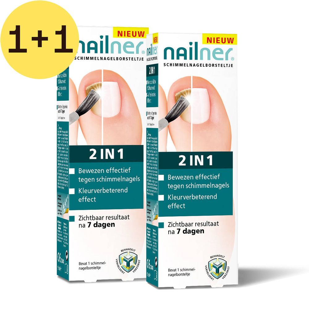 Nailner Brush 2-In-1 x2 2x5 ml Pinselung