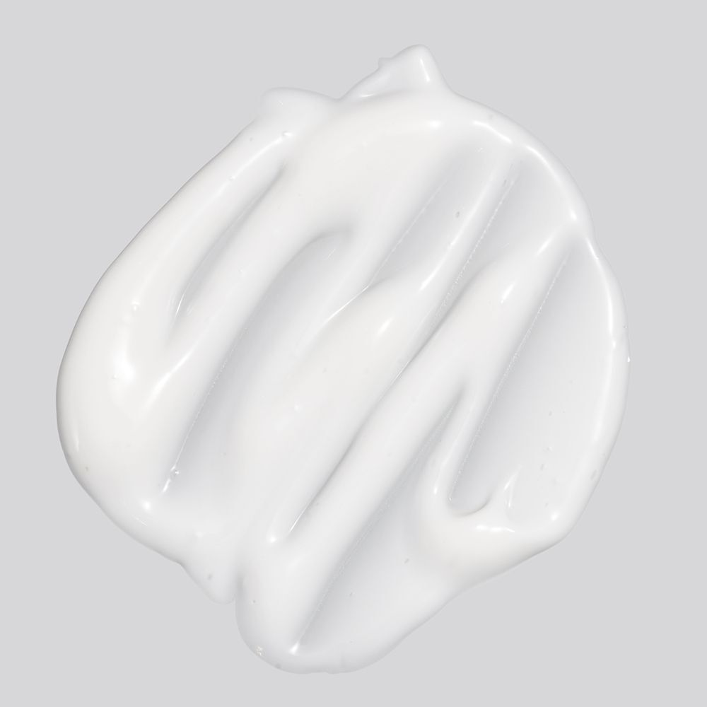 Weißes, cremiges Produkt. Auf hellem Hintergrund. Textur.