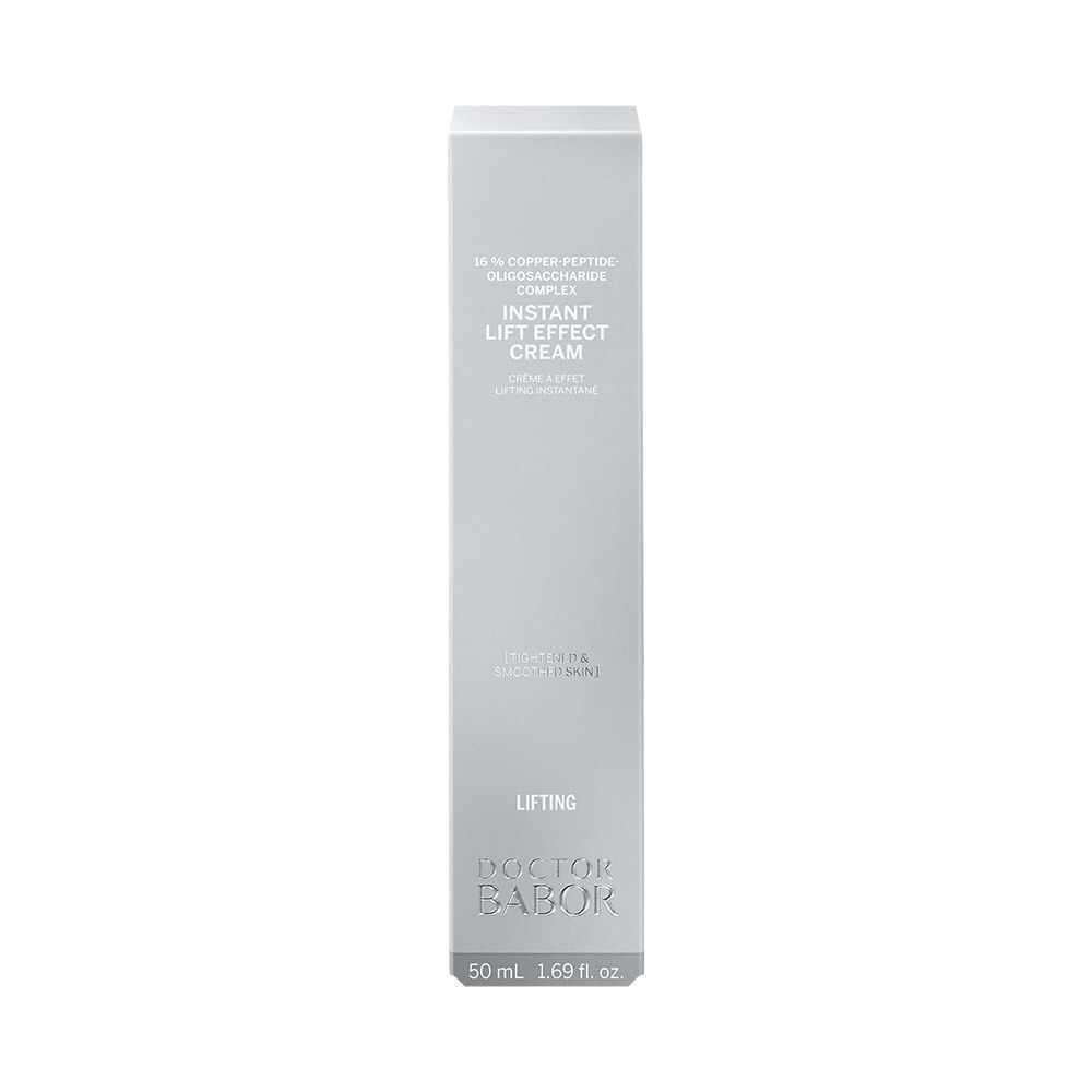 Schachtel mit Creme. Beschriftung: Instant Lift Effect Cream, Doctor BABOR. Volumen: 50 ml.