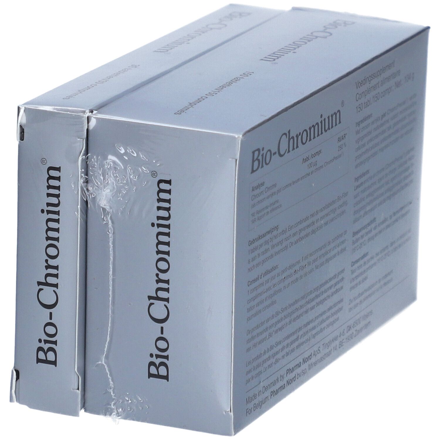 Deux boîtes Pharma Nord Bio-Chromium®. Texte: Bio-Chromium.