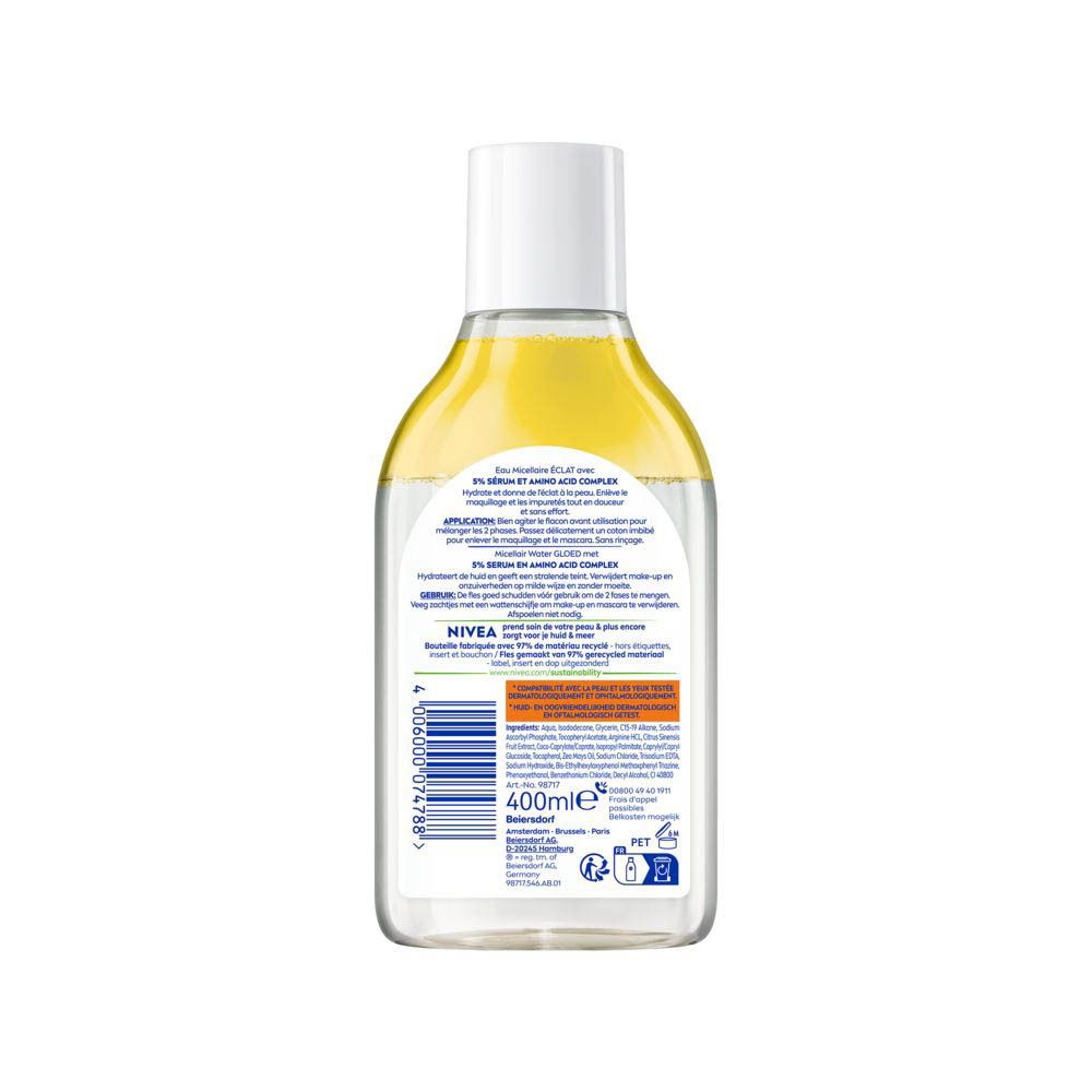 Dos du flacon avec texte. Contient des informations sur les ingrédients et l'utilisation. Volume : 400 ml.