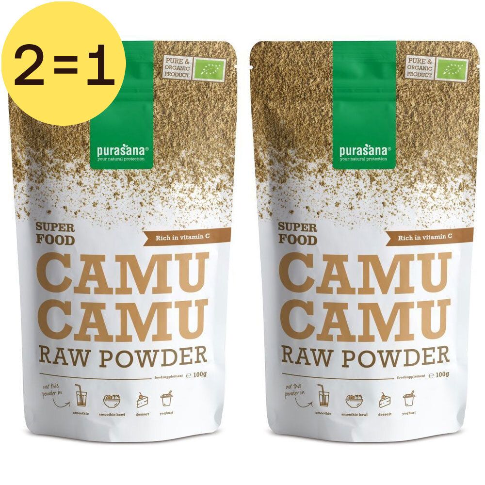 Purasana® Camu Poeder x2 2x100 g Pulver