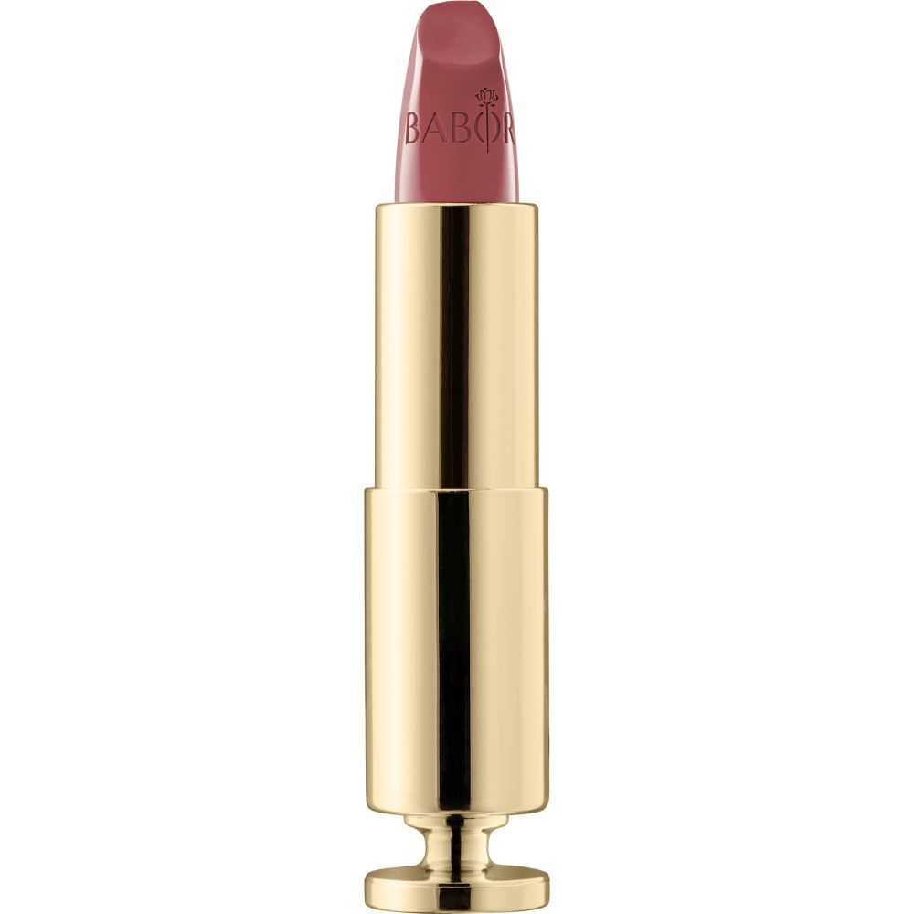 Goldfarbener Lippenstift mit rosafarbenem Stift. Marke Babor.