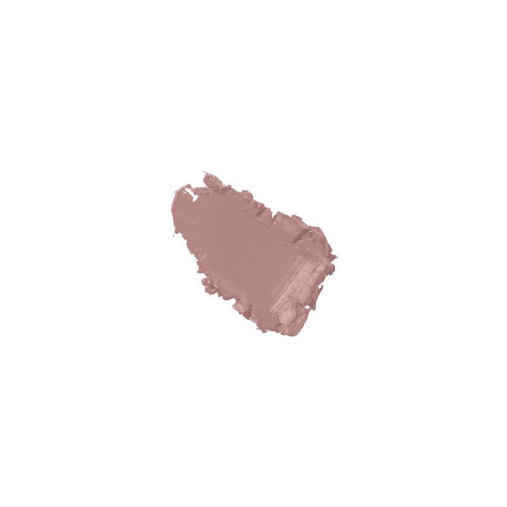 Hellrosa Lippenstift-Abstrich auf weißem Hintergrund.