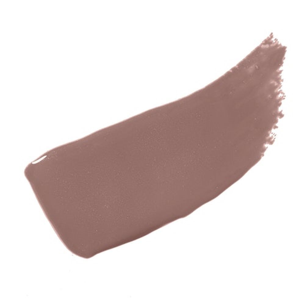 Abstrich von Babor Ultra Shine Lip Gloss in Bronze. Farbton auf weißem Hintergrund. Glänzende Textur.