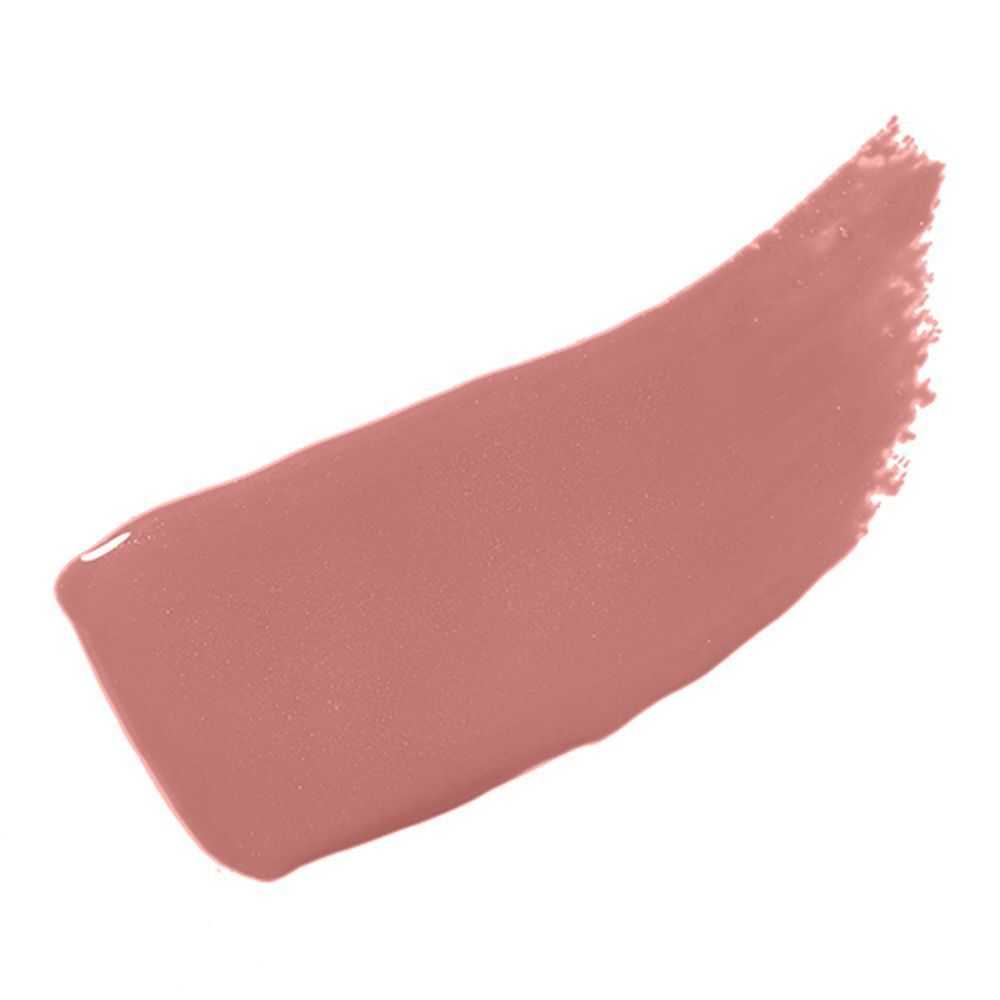 Rosa Lippenstift-Abstrich auf weißem Hintergrund. Glänzende Textur. Farbton: Rosa.