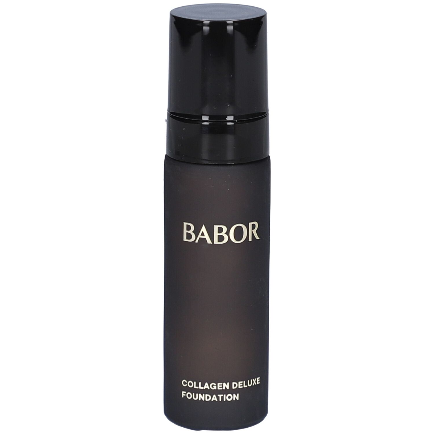 BABOR Foundation-Flakon, schwarz, mit Schriftzug. Produktname und Marke sichtbar.