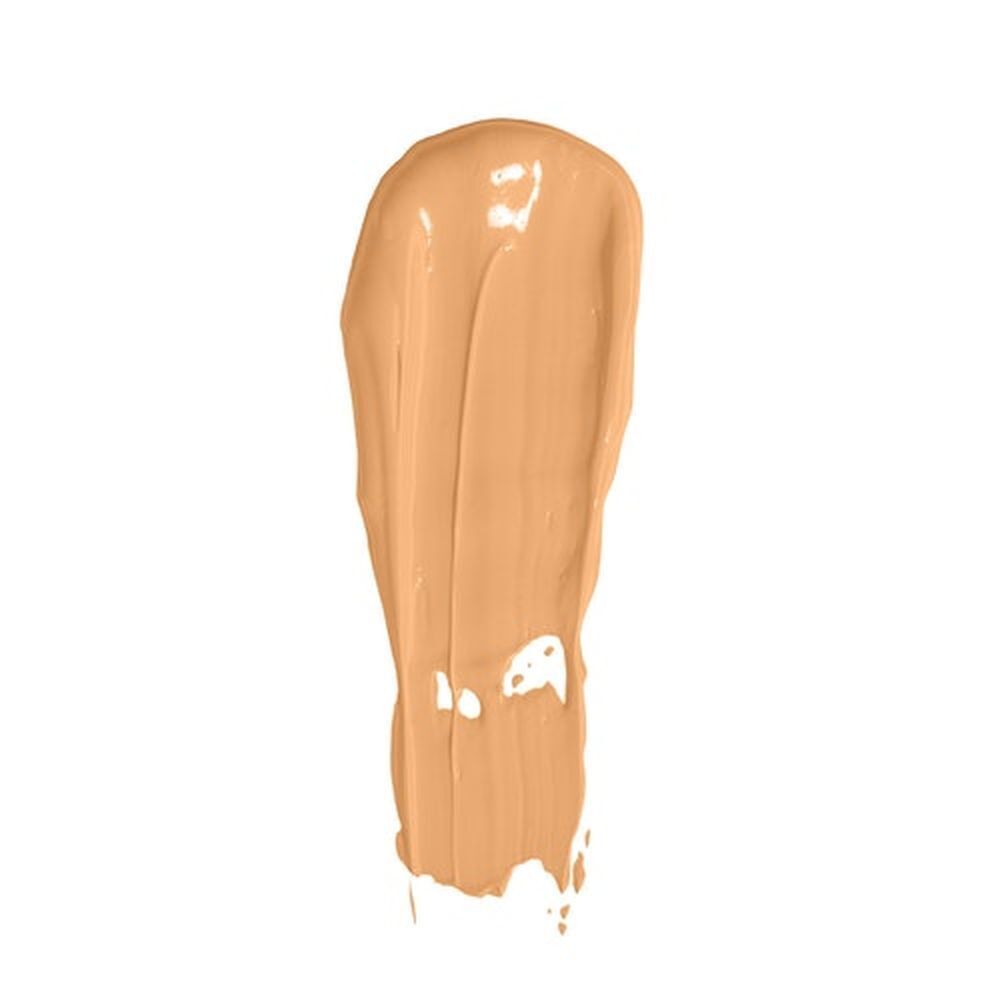Foundation-Strich. Helle, beige Farbe. Auf weißem Hintergrund.