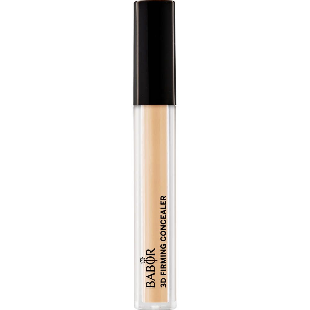 Babor 3D Straffender Concealer 04 Tan. Beige Farbton. Applikator sichtbar. Produktname und Marke sichtbar.