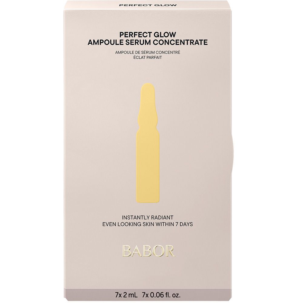 Verpackung mit Ampullen Perfect Glow Serum von BABOR.