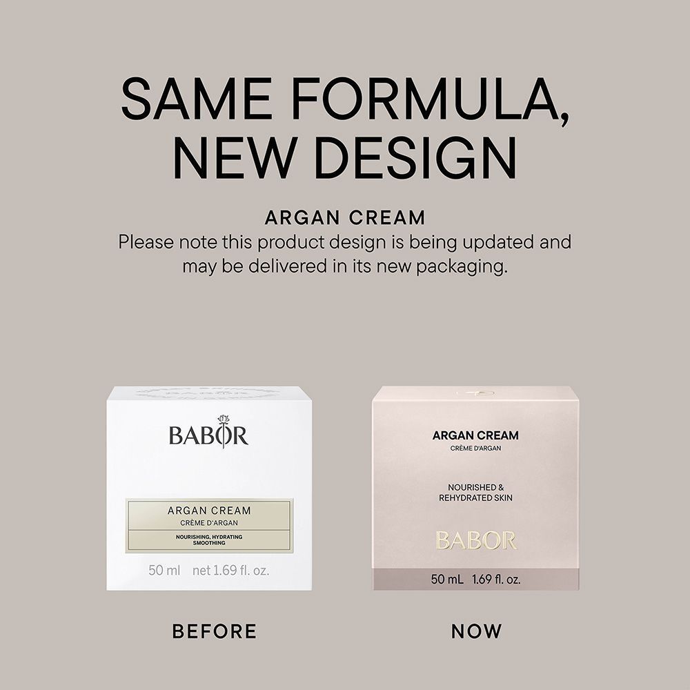 BABOR SKINOVAGE Argan Cream: Verpackungsbox mit Produktnamen und Volumenangabe (50 ml).