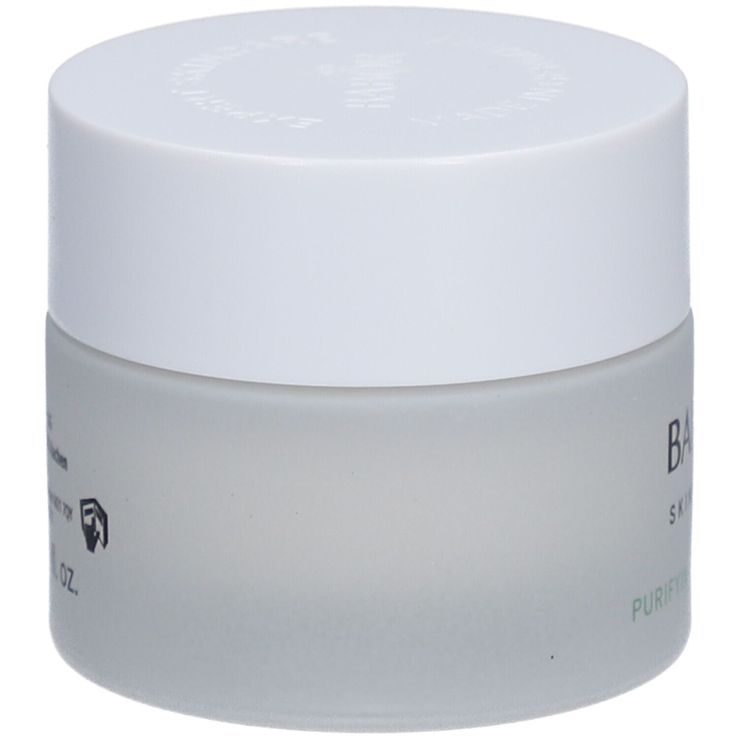 Creme-Tiegel mit weißem Deckel. Auf dem Tiegel steht "BABOR SKINNOVAGE PURIFYING CREAM RICH".