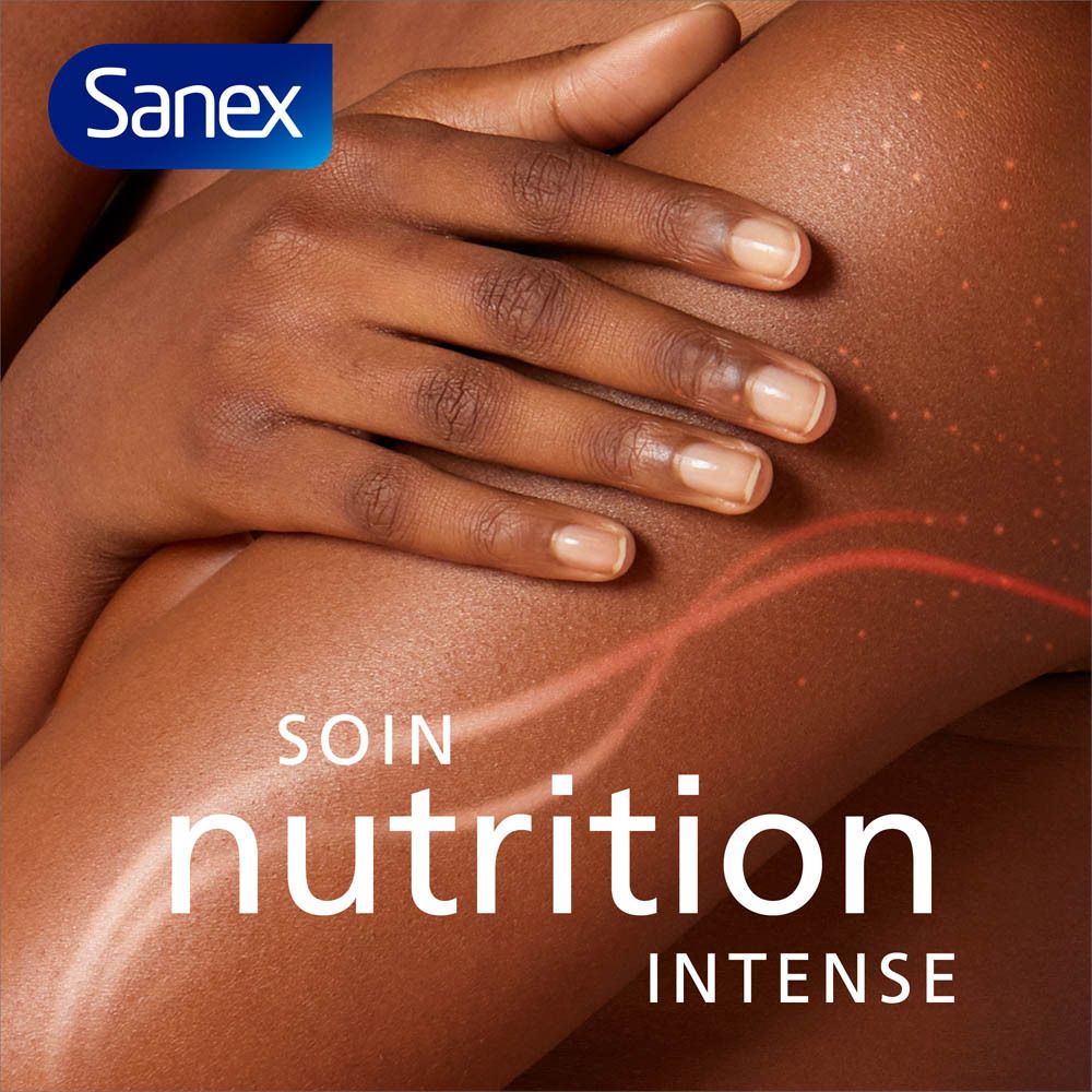 Femme noire. Texte: Soin nutrition intense.
