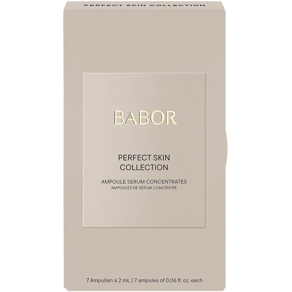 Beige Verpackung mit Babor-Logo und Produktbezeichnung. Enthält 7 Ampullen à 2 ml.