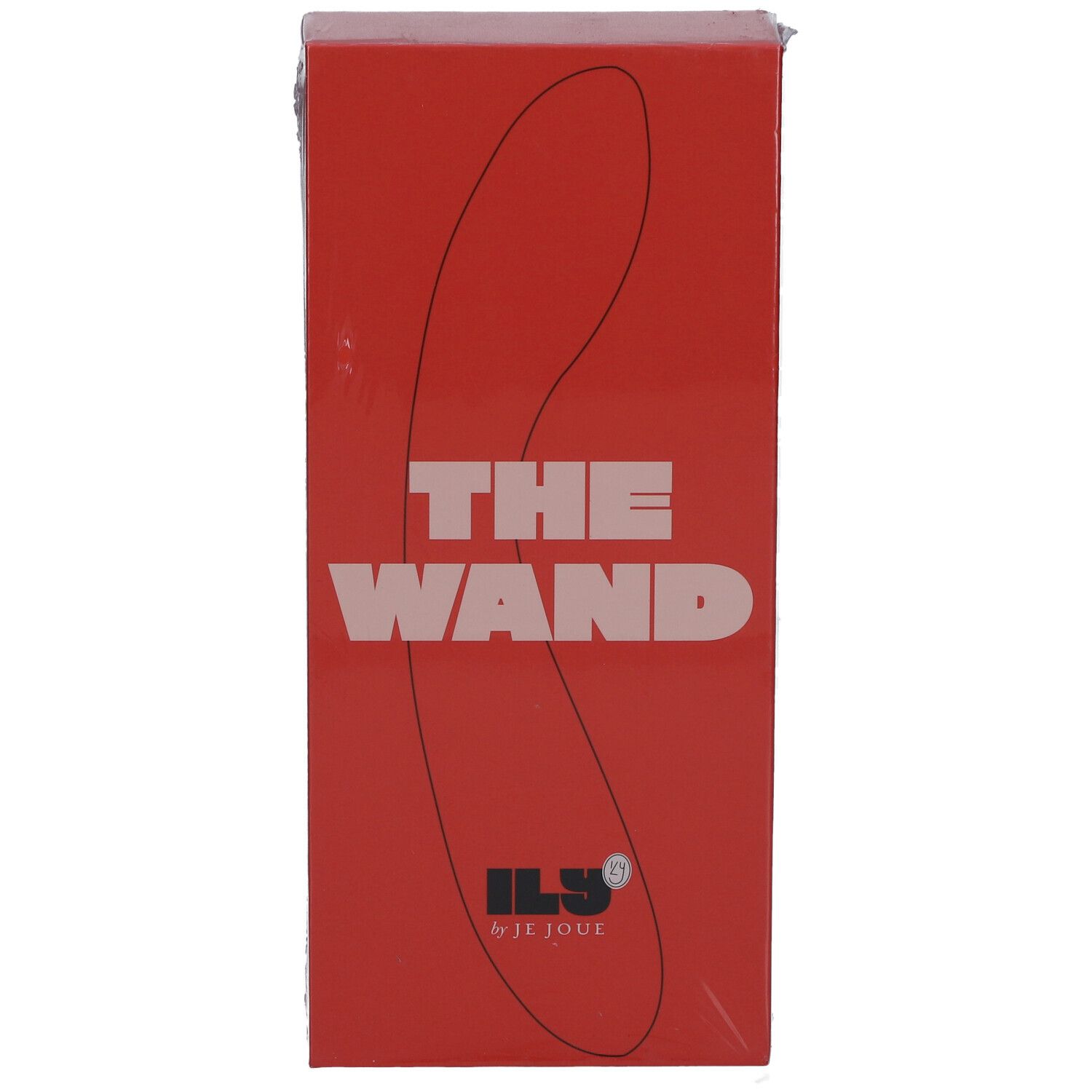 Rote Verpackung mit weißem Schriftzug "THE WAND" und Logo. Marke: ILS by Je Joue.