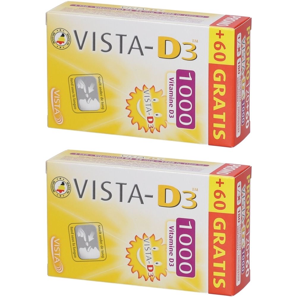 VISTA-D3™ 1000 + 60 Comprimés Fondants GRATUITS Duo