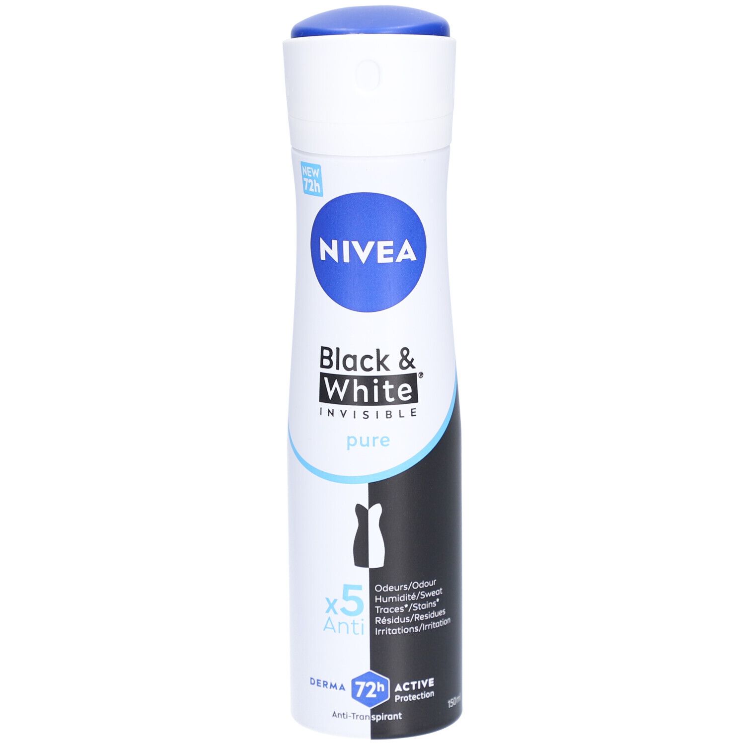 Nivea Déodorant Spray Schwarz-Weiß Unsichtbar Pur