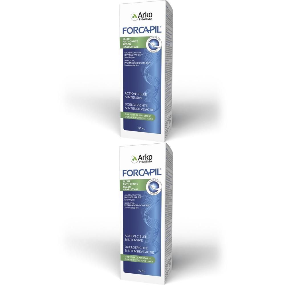 Deux boîtes de compléments alimentaires Arko Pharma Forcapil, 50ml.