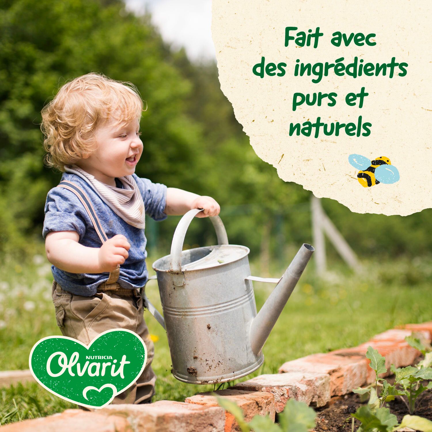 Olvarit Teller 12m+ Spaghetti Bolognese. Emballage jaune avec image du produit et texte en français.