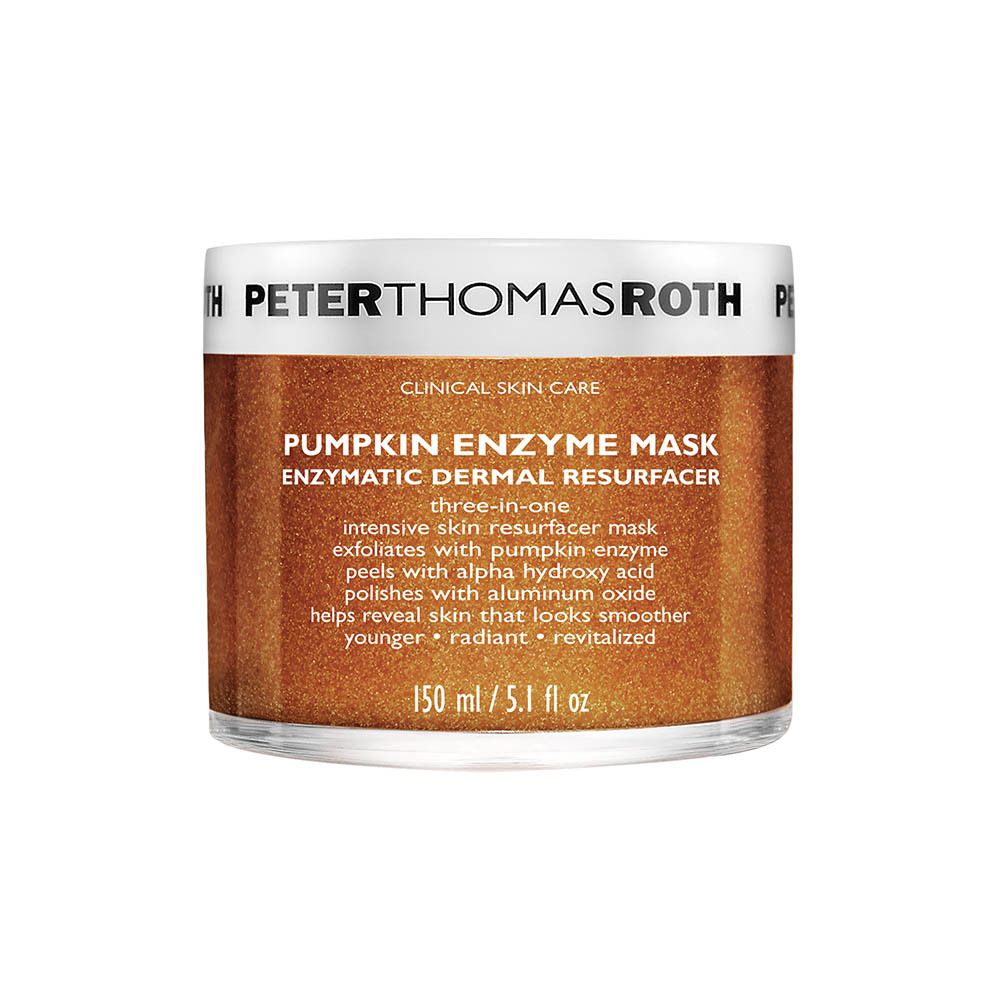 Peter Thomas Roth Pumpkin Enzyme Mask. Pot avec masque, texte et logo.