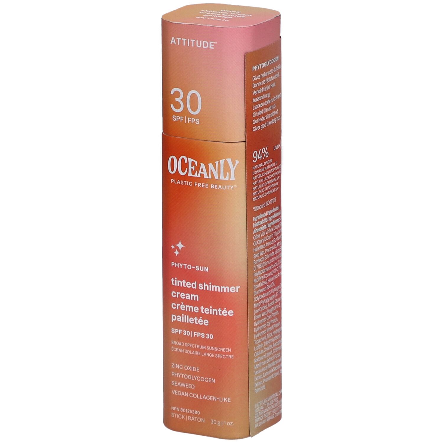 Attitude Oceanly Phyto Sun | Crème Teintée Pailletée SPF30