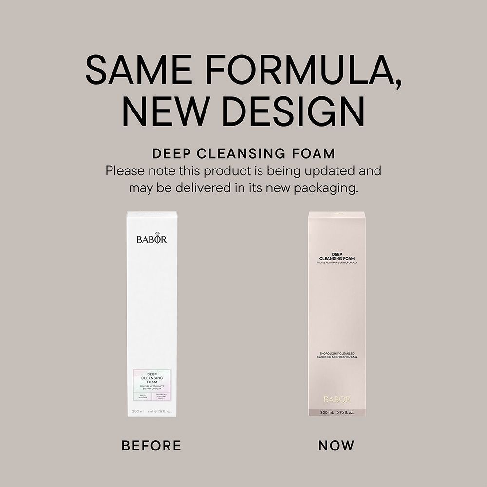 BABOR Deep Cleansing Foam Verpackung und Flasche.