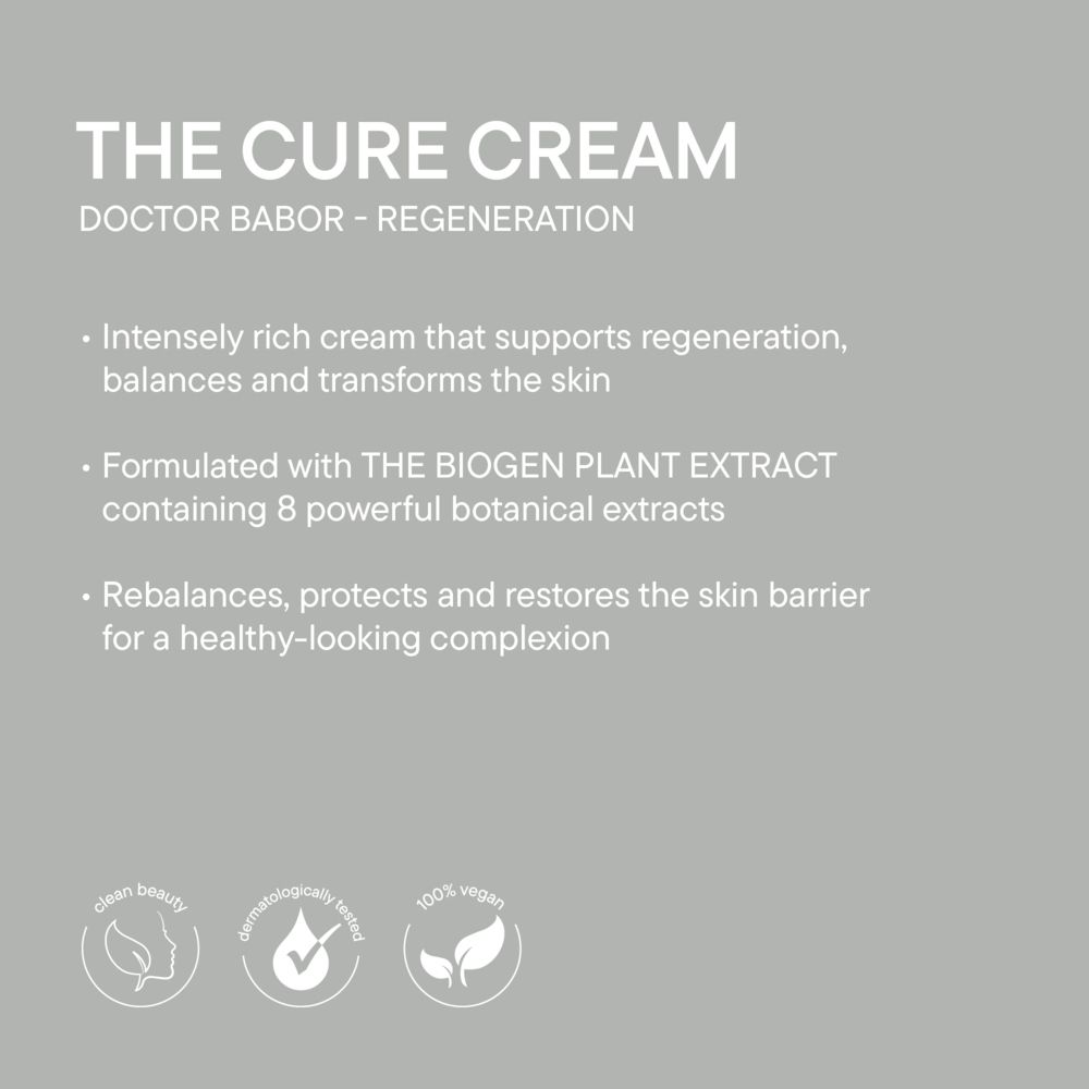 Doctor Babor THE CURE CREAM: Tiegel mit Deckel, 15% Biogen Plant Extract.