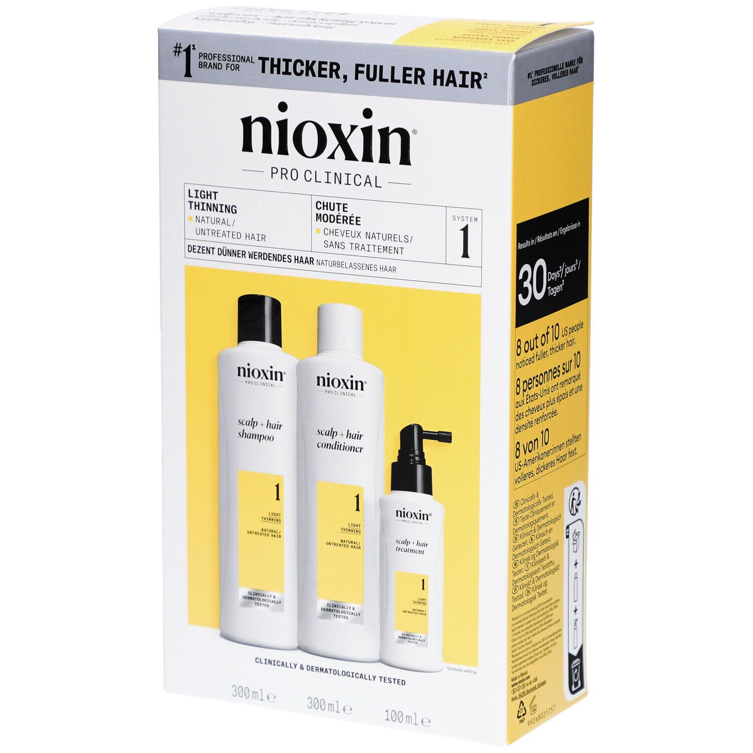 Nioxin System 1 Loyalty Kit for Thinning Hair 300+300+100 ml Set