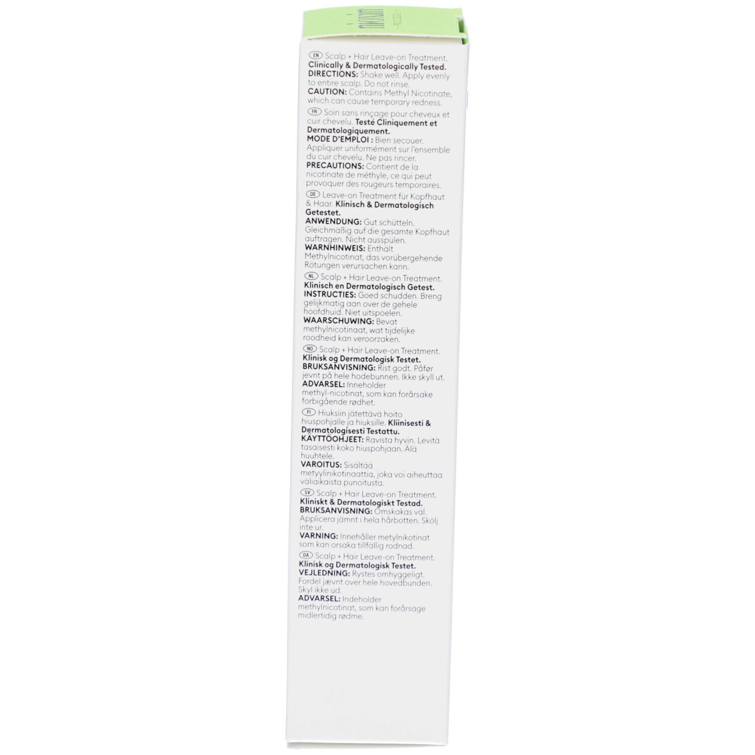 Seitenansicht der Nioxin System 2 Kopfhautbehandlung Kartonverpackung mit Text.