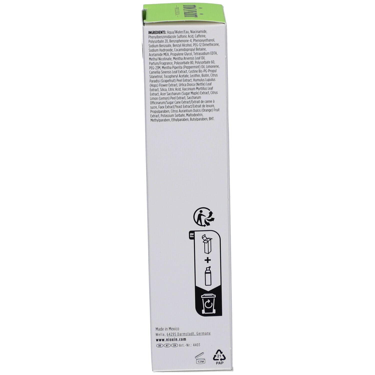 Nioxin System 2 Kopfhautbehandlung Flasche mit Pumpspender, 100ml.