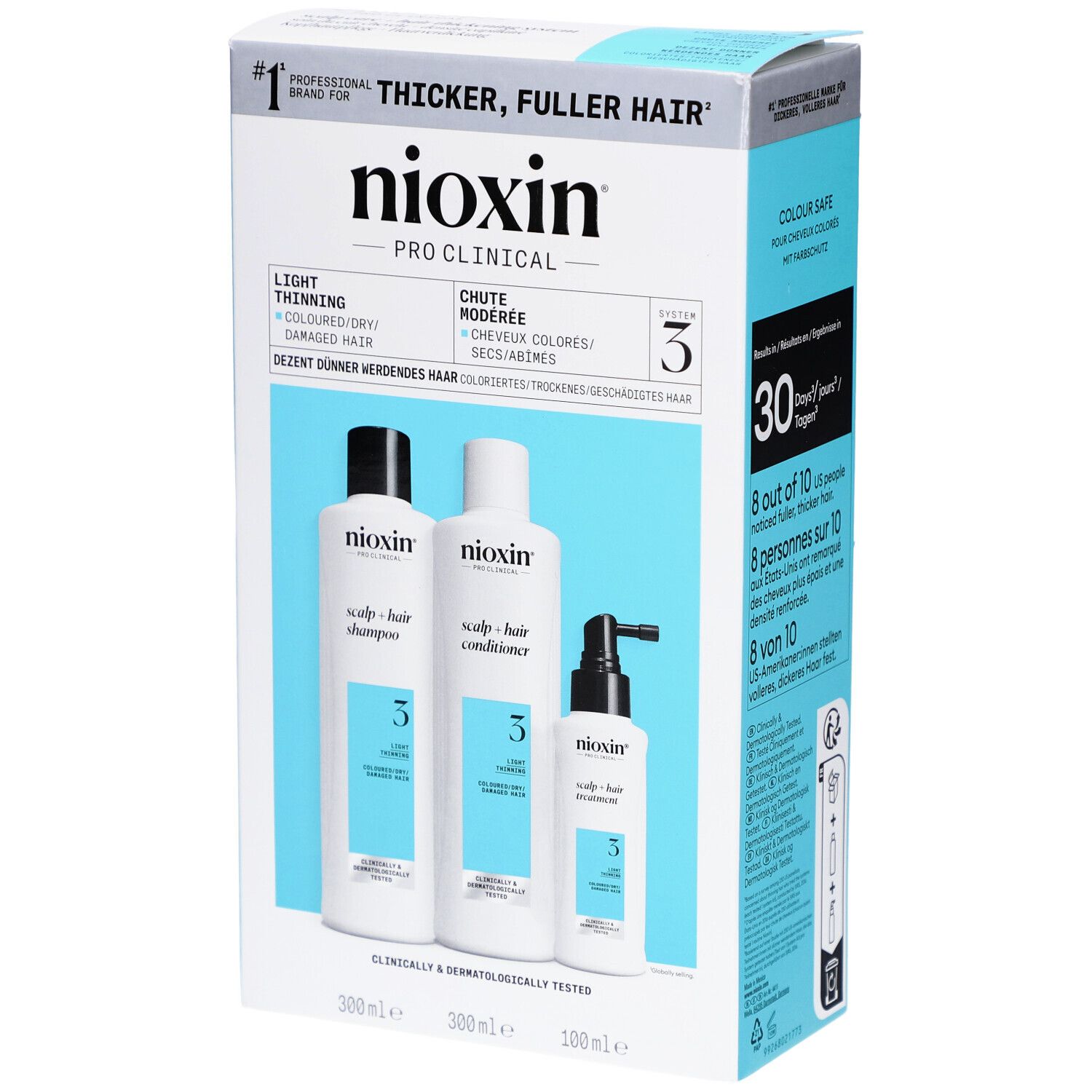 Nioxin System 3 Loyalty Kit for Colored Thinning Hair 300+300+100 ml Set
