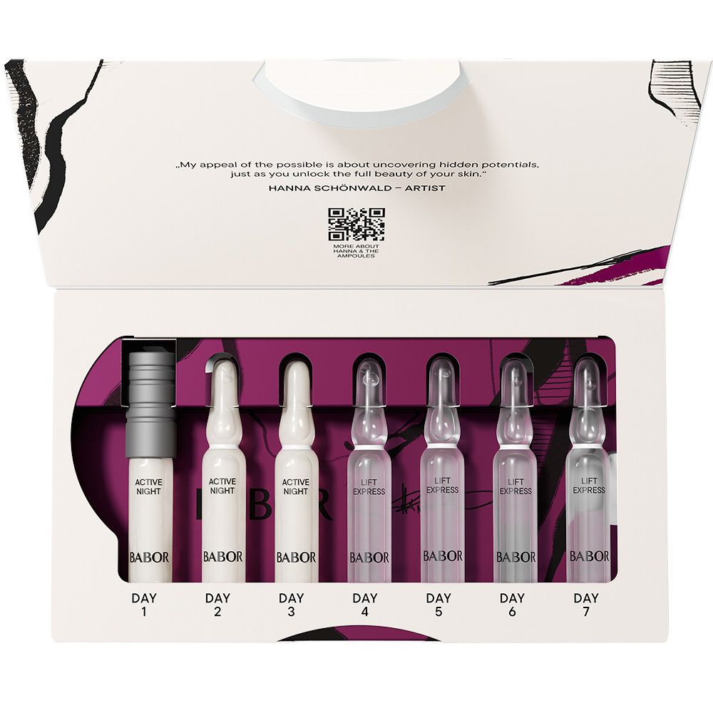 Babor Overnight Lift Ampullen Serum Konzentrat Box mit 7x 2ml Ampullen.