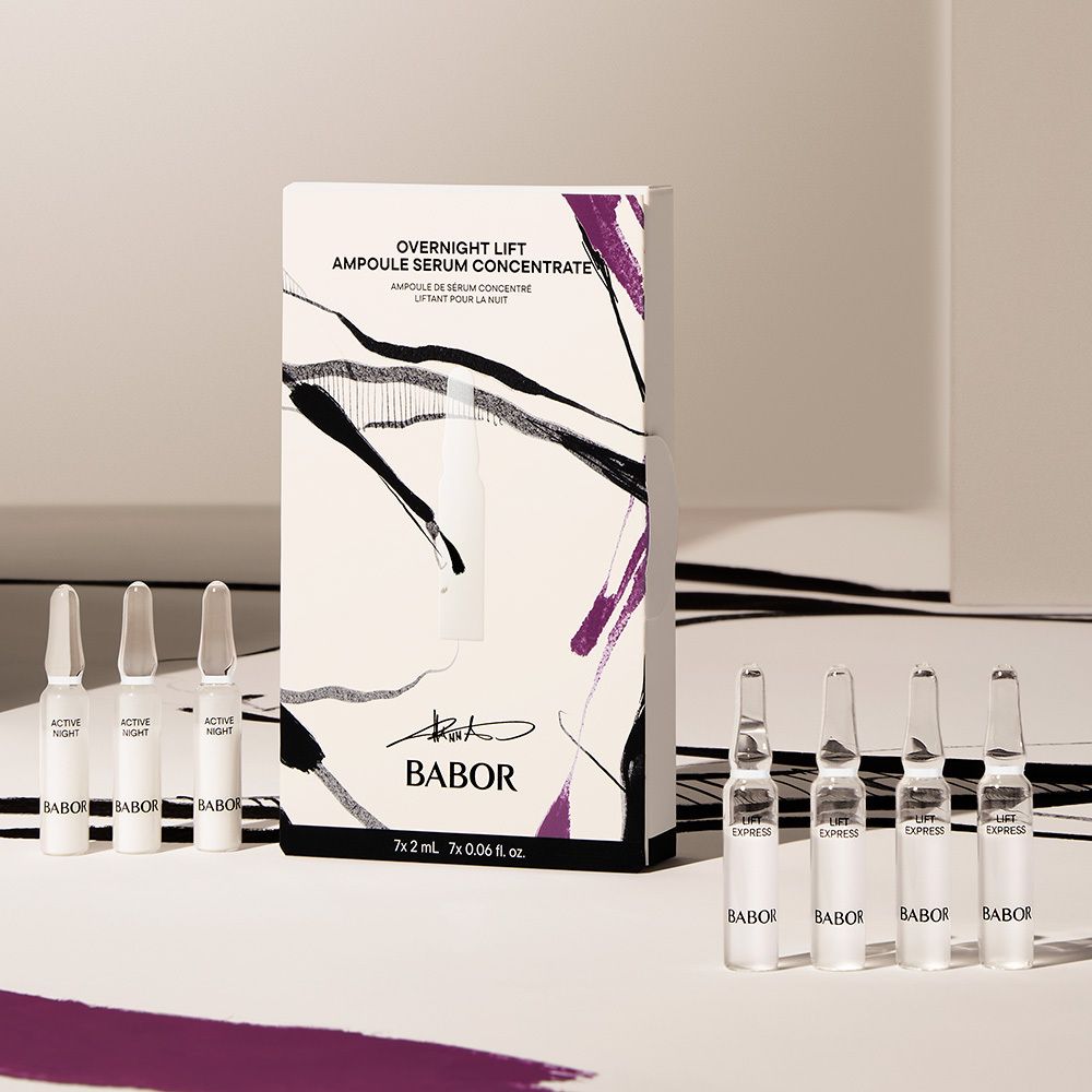 Babor Overnight Lift Ampullen Serum Konzentrat Box mit 7x 2ml Ampullen.