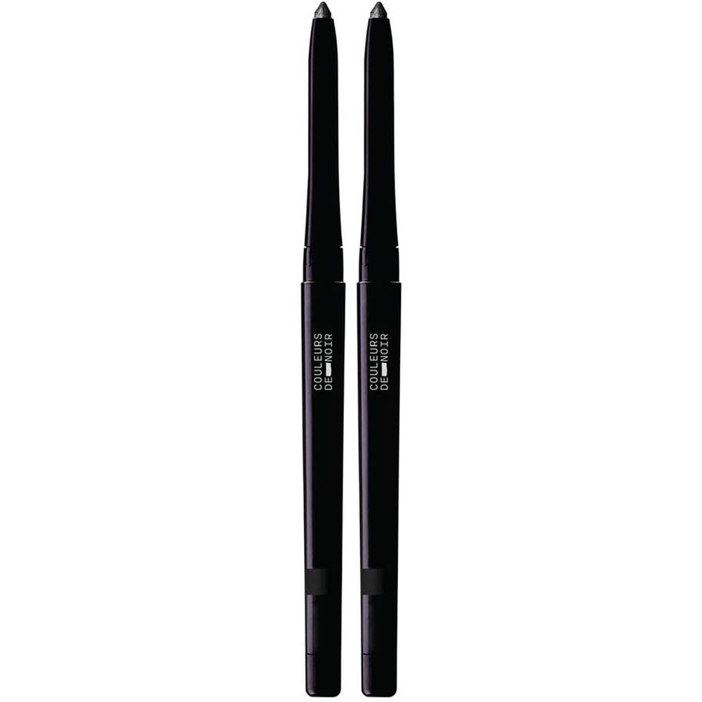 Deux stylos eye-liner noirs. Inscription "Couleurs de Noir" sur les stylos.