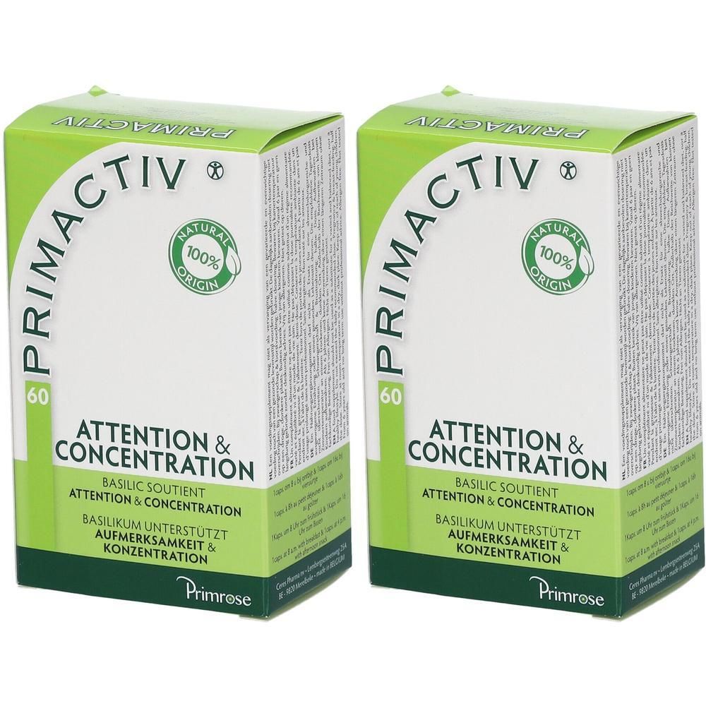 Primrose Primactiv Aandacht & Concentratie x2 2x60 St Kapseln