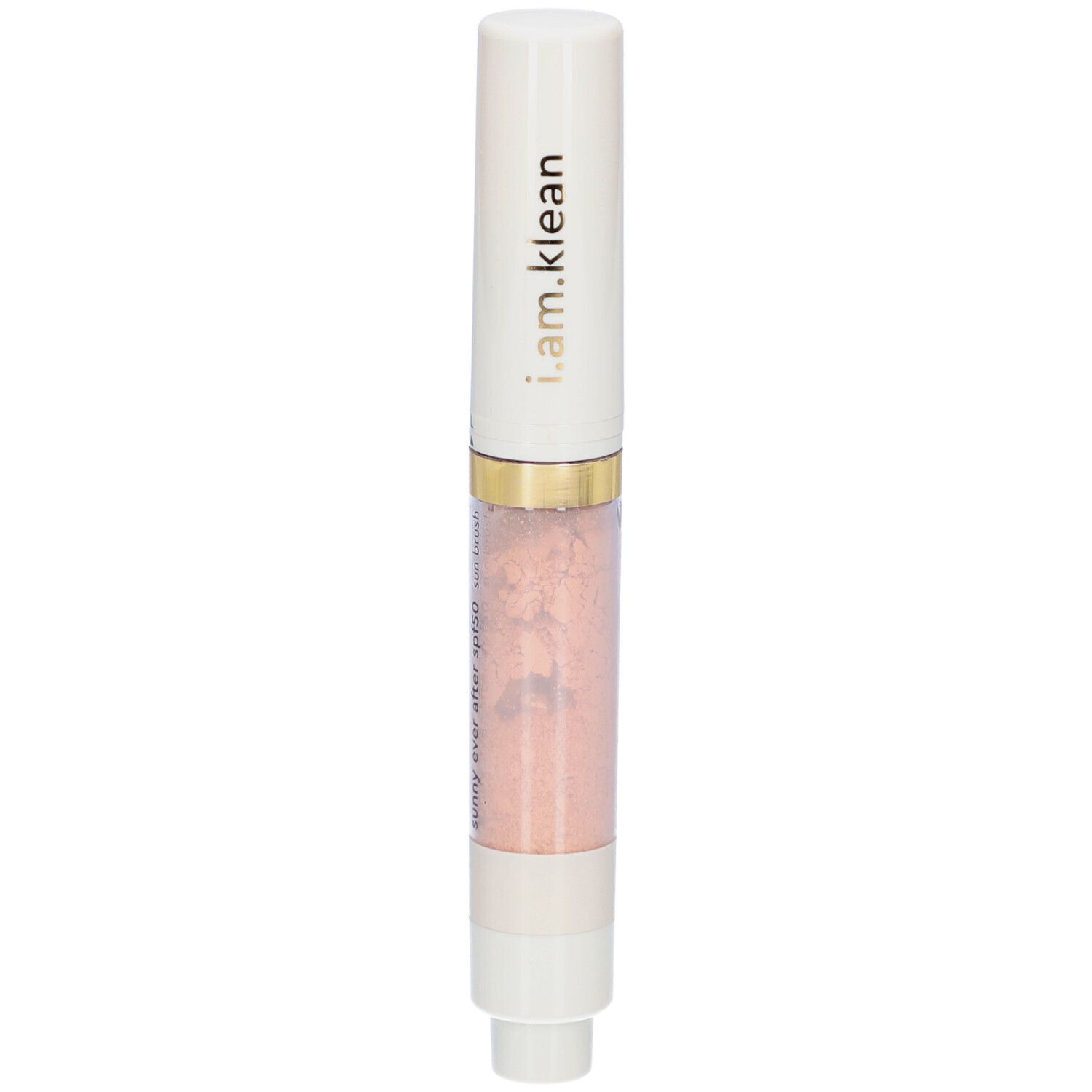 Weißer Stift mit rosa Inhalt. Aufschrift: i.am.klean. Produktname nicht sichtbar.