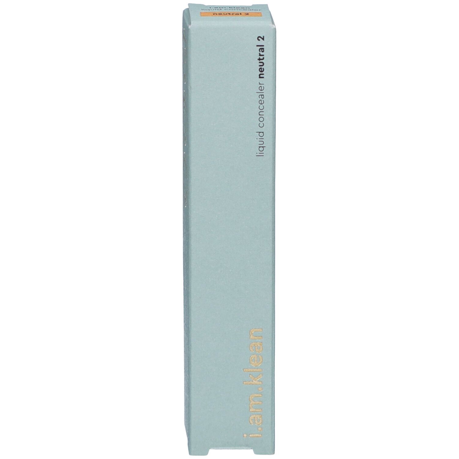 Verpackung von i.am.klean Liquid Concealer Neutral 2. Hellblaue Verpackung mit Produktnamen.