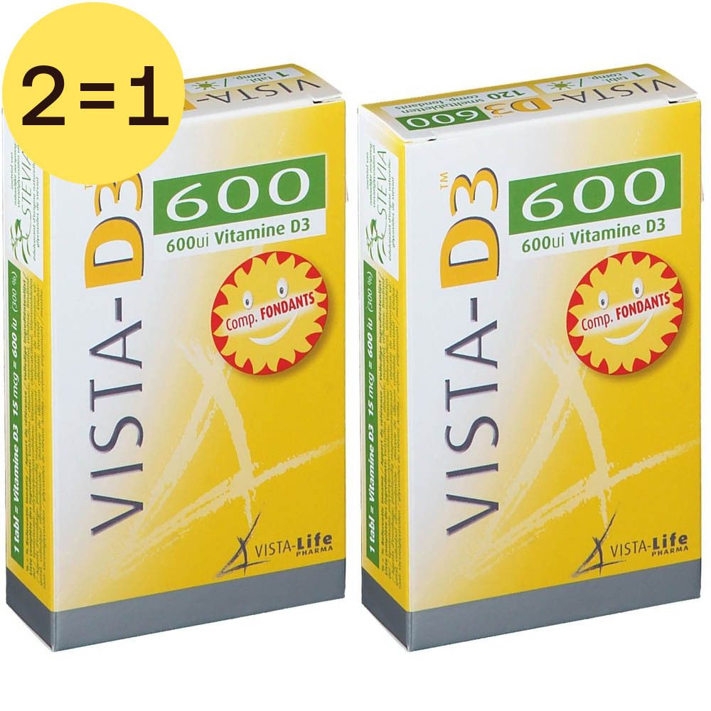 Vista-D3 600 Adult x2 2x120 St Schmelztabletten
