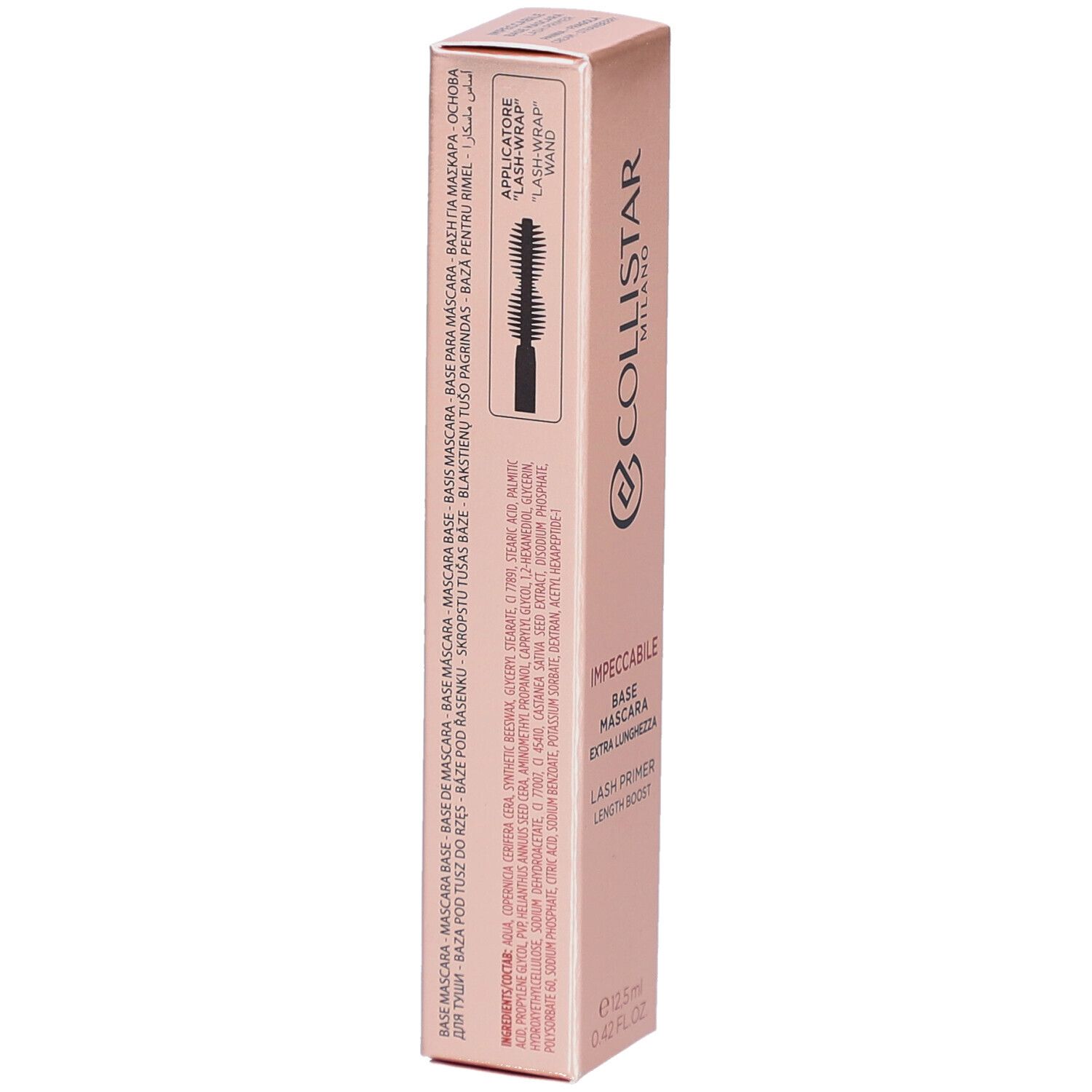 Collistar Mascara Base Verpackung mit Applikator-Abbildung und Produktinformationen.