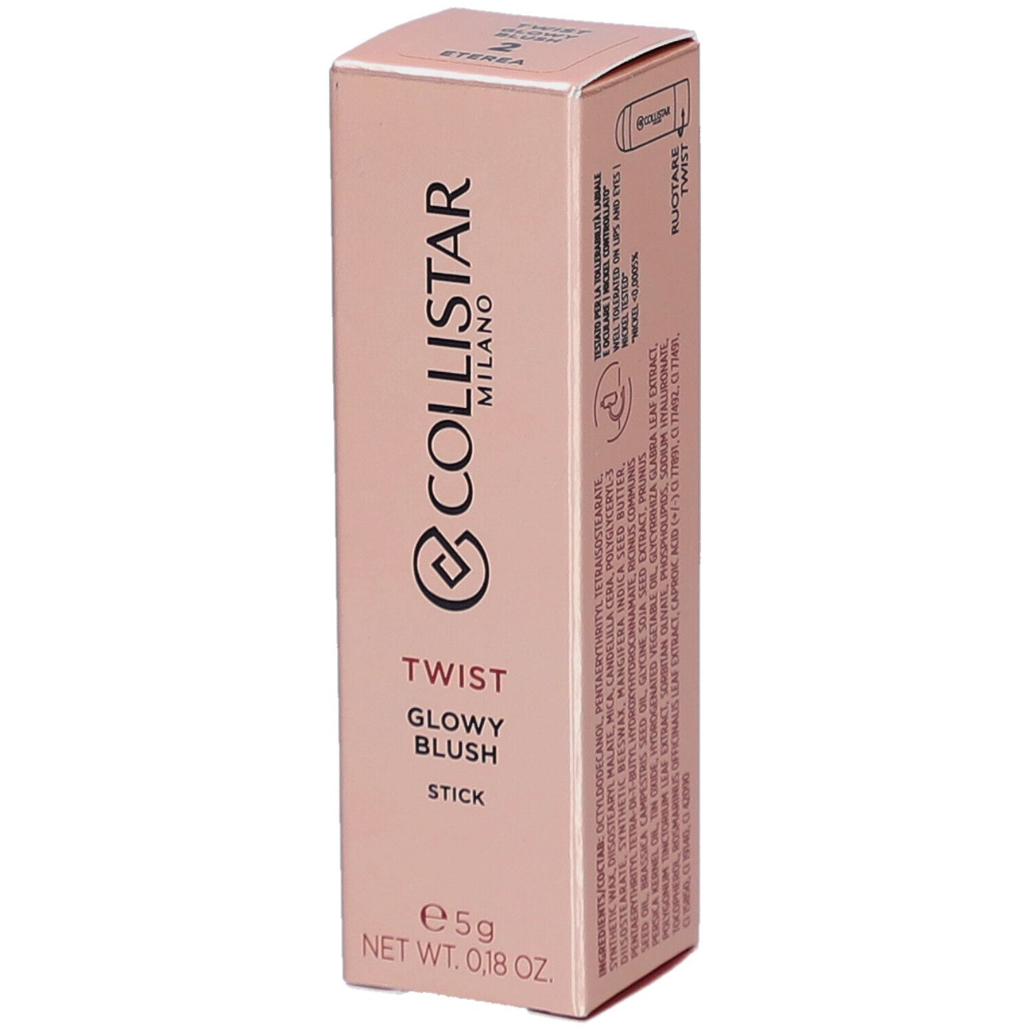 Collistar Twist Glowy Blush 02 Eterea 5g 5 g Make up