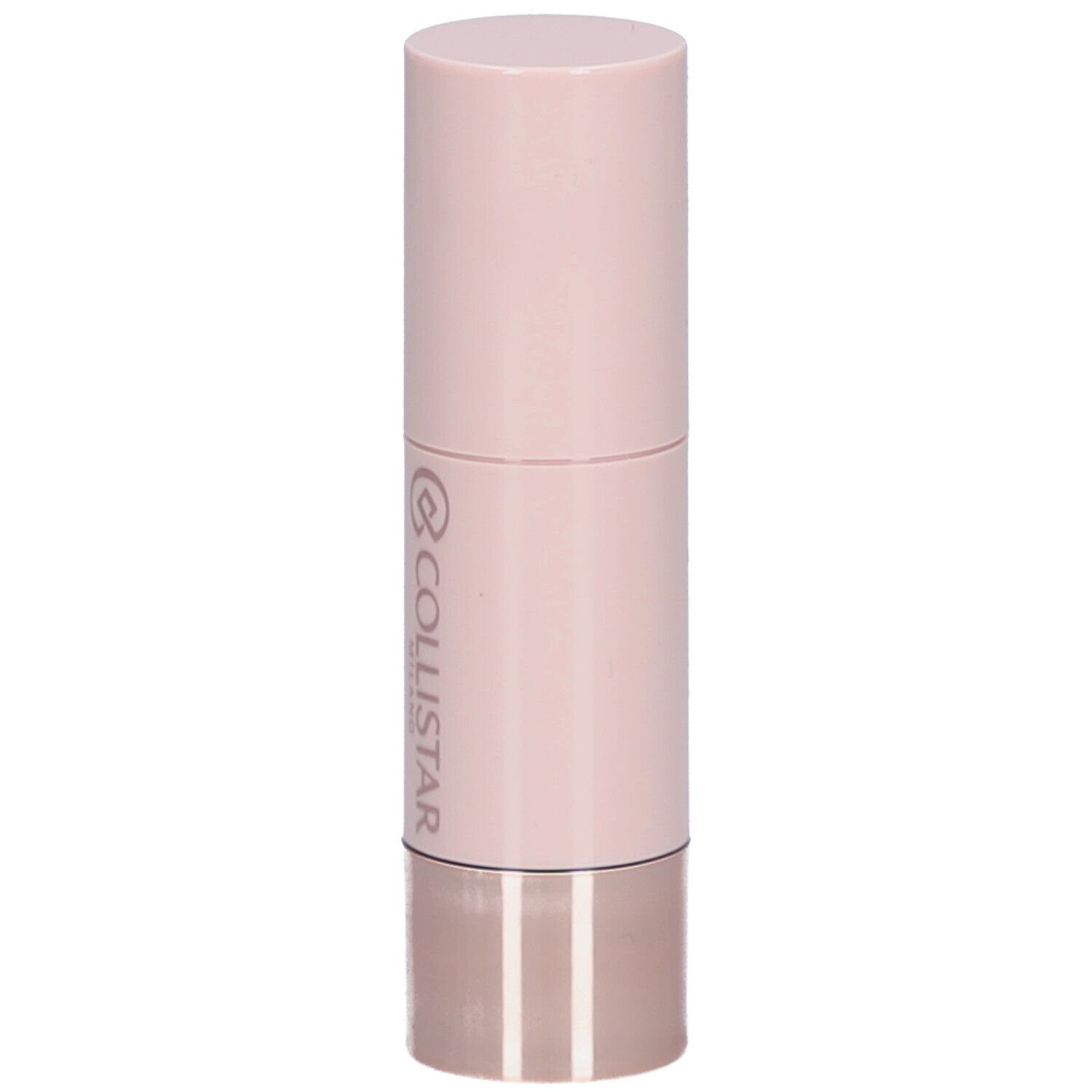Zylindrischer Highlighter-Stick. Rosa-farbener Körper, silberfarbener Boden. Aufschrift: Collistar.