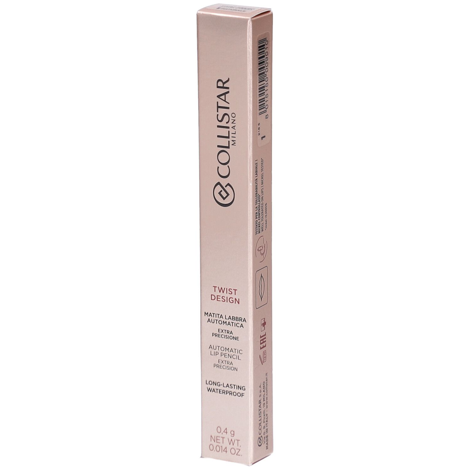 Collistar Twist Design Lip Pencil 1 Naturale 0,4g 0,4 g Make up